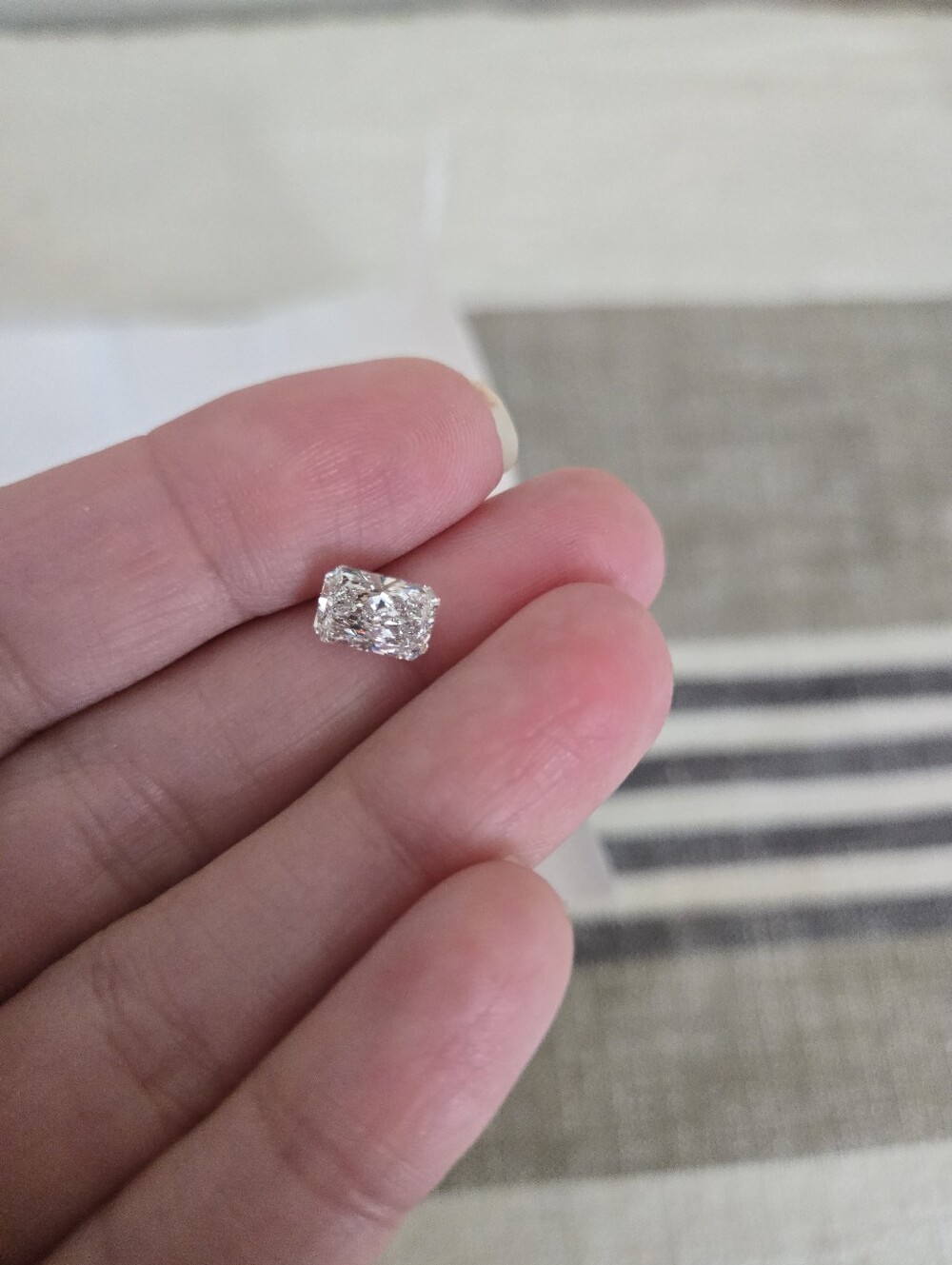 Certified Lab Grown Diamond,  Radiant Cut, 1.6 CT, F Color,  VS1 Clarity - Picture 11 of 16